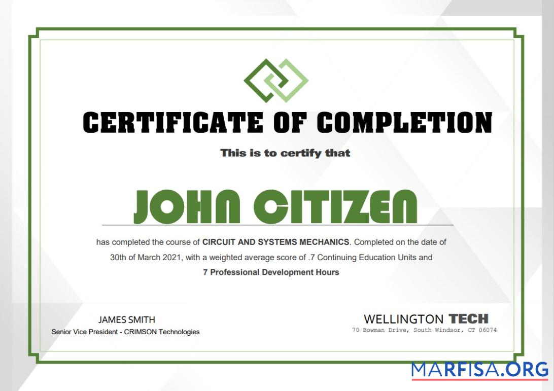 Printable USA Experience Certificate real example